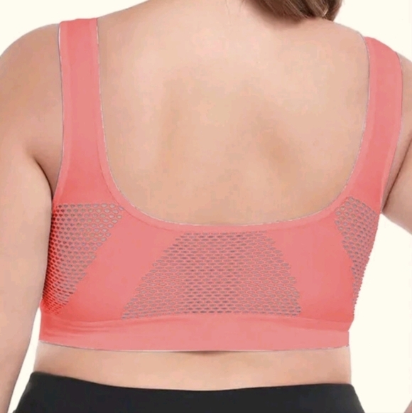 CORAL Sports Bra Breathable/Wireless WIDE COMFORT STRAPS W/ Removable Pa… - Picture 3 of 4